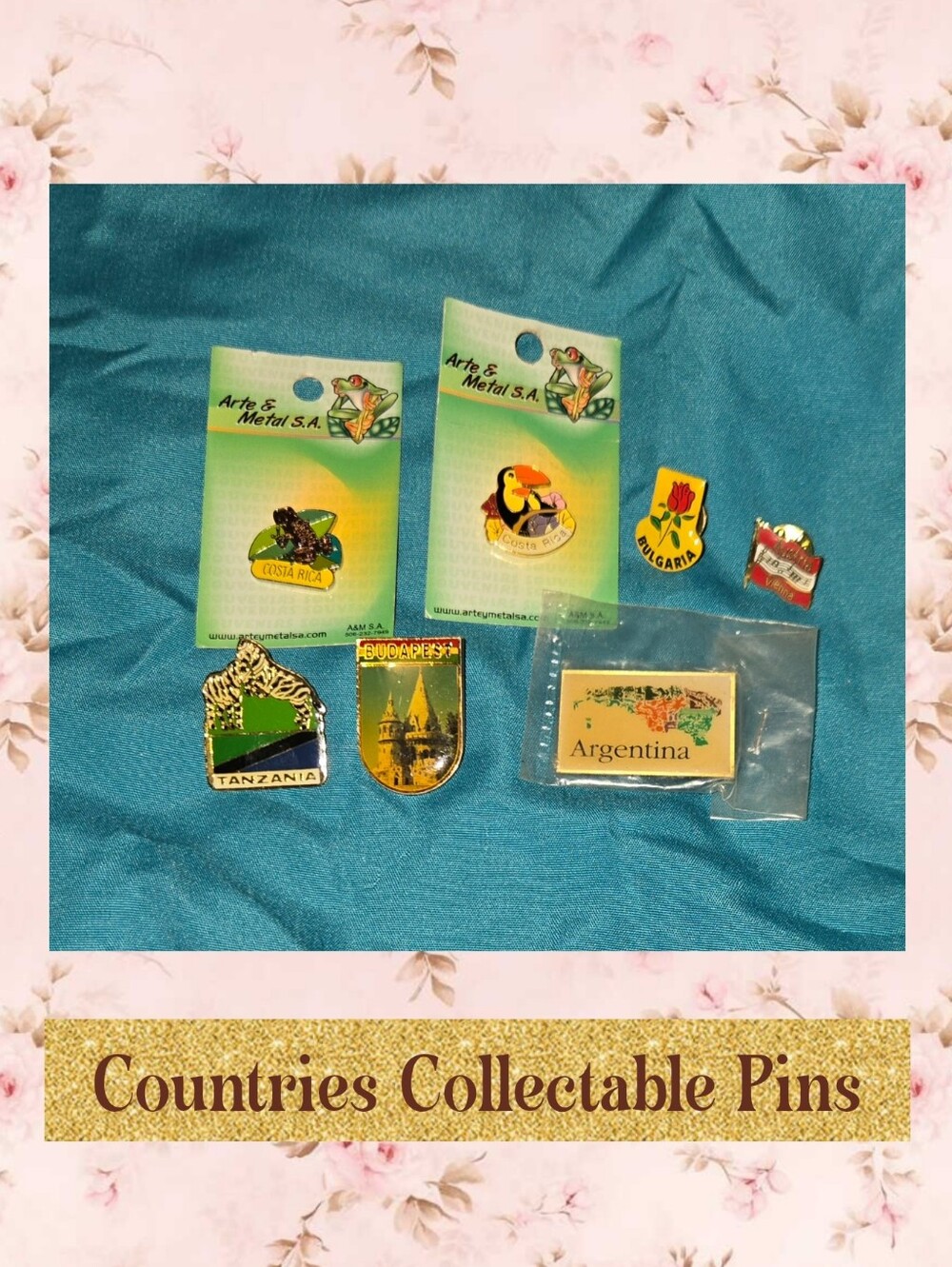 Countries Collectible Pins - Multi-Color Set